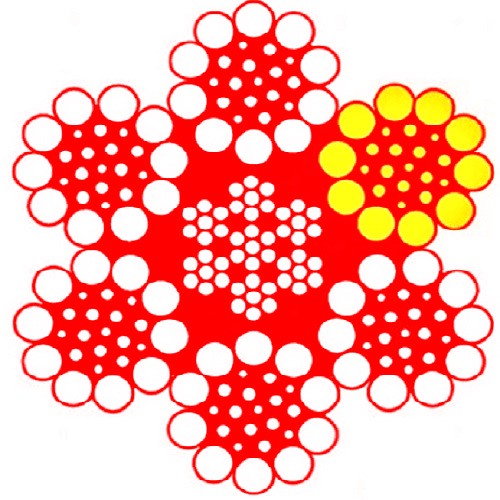 6×19 IWRC Çelik Özlü Warrington Çelik Halat