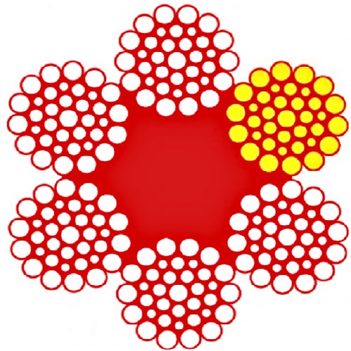 6×36 FC Kendir Özlü Warrington Çelik Halat